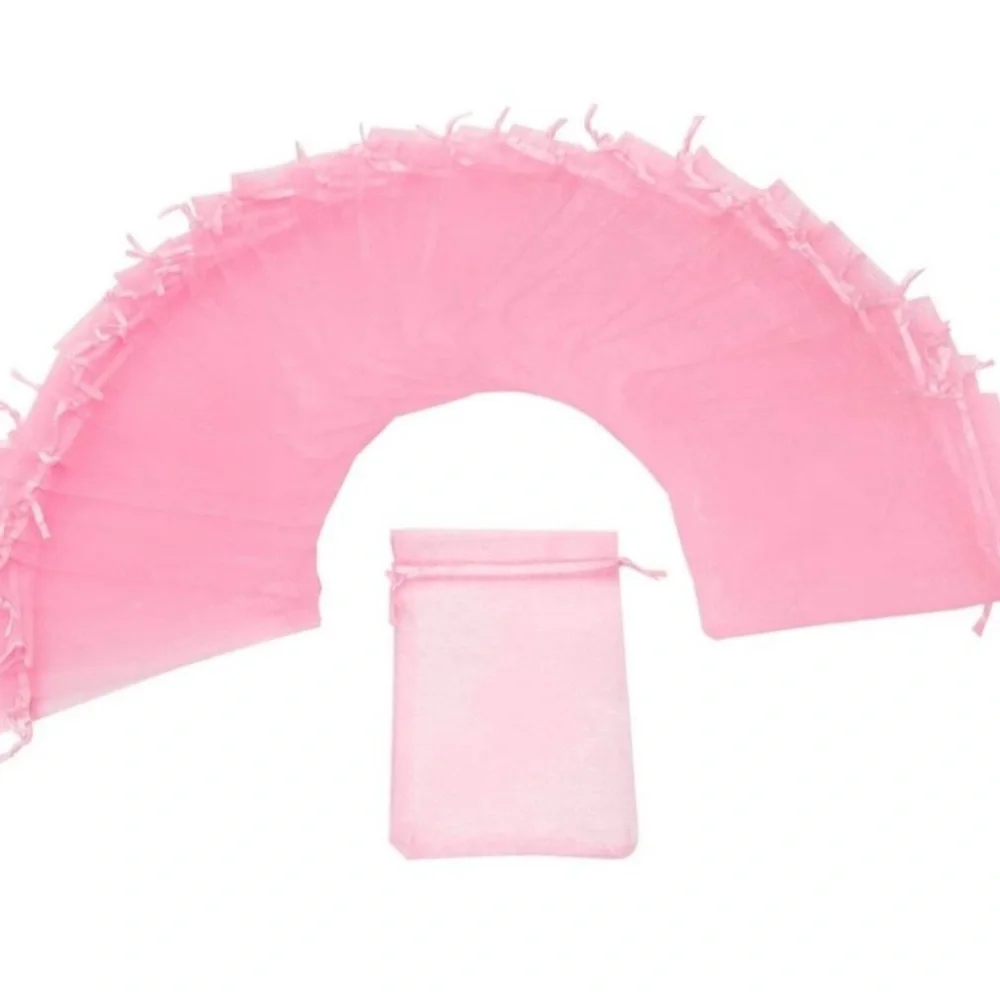 20 Pink Organza Gift Bags